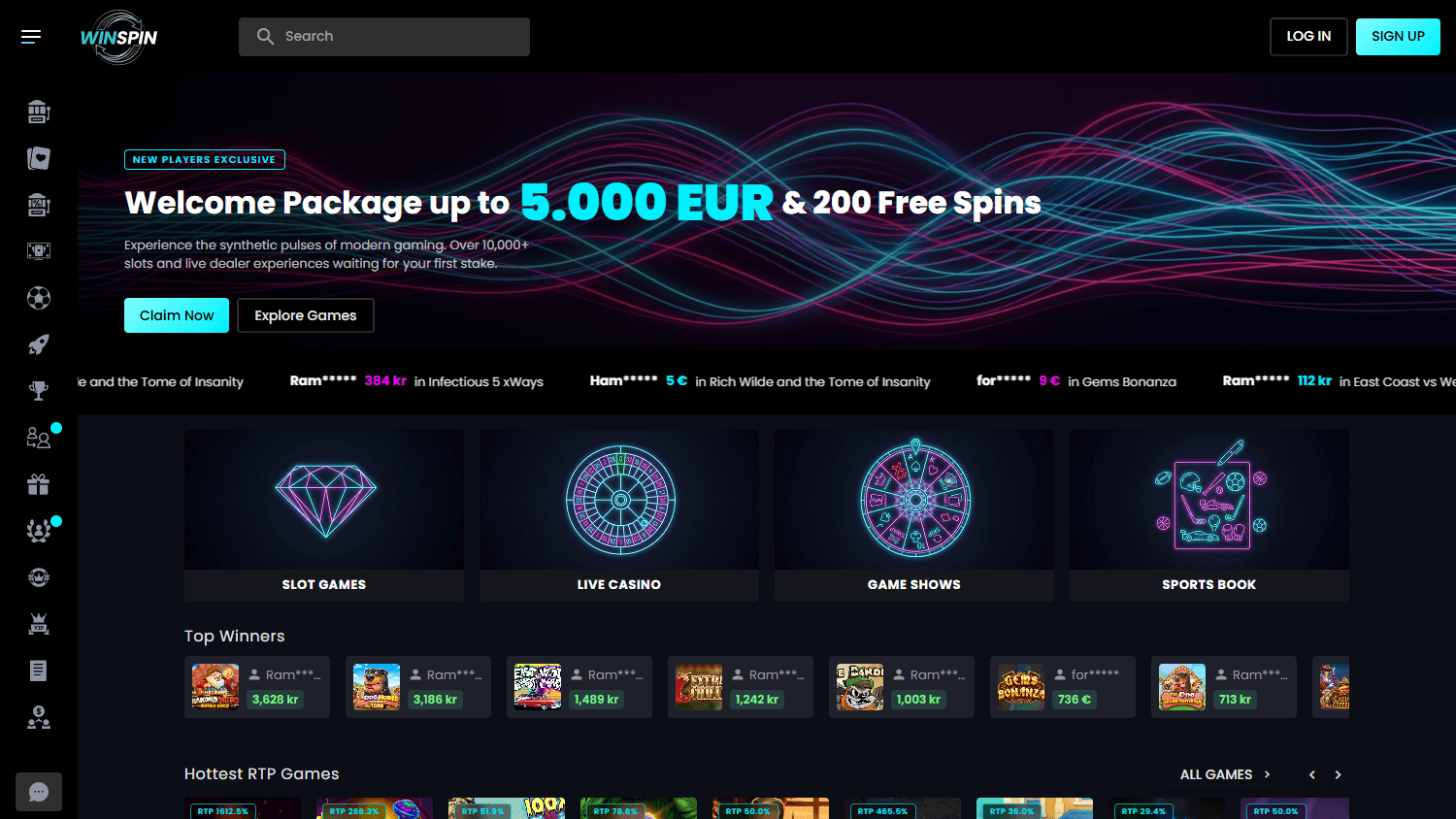 WinSpin_Casino_homepage_desktop