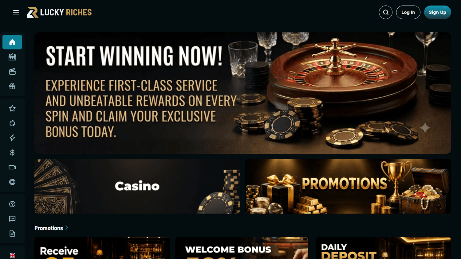 Luckyriches_Casino_homepage_desktop