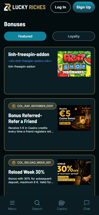 Luckyriches_Casino_promotions_mobile