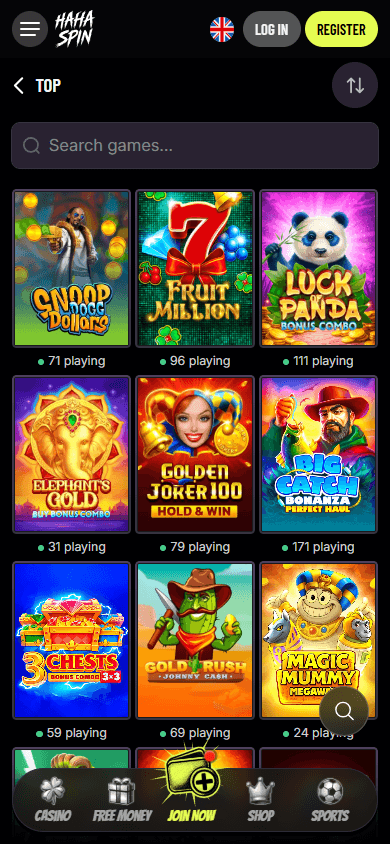 HahaSpin_Casino_game_gallery_mobile
