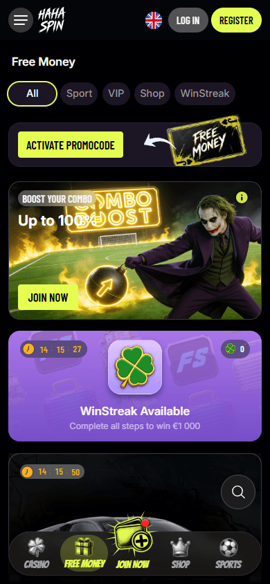 HahaSpin_Casino_promotions_mobile