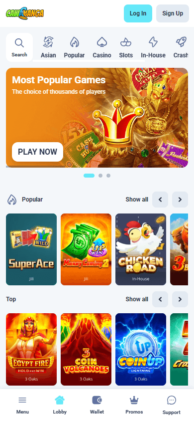 Cawabanga_Casino_homepage_mobile