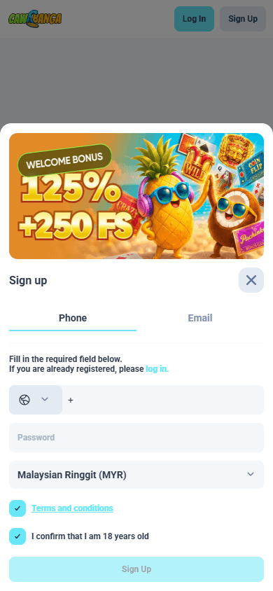 Cawabanga_Casino_promotions_mobile