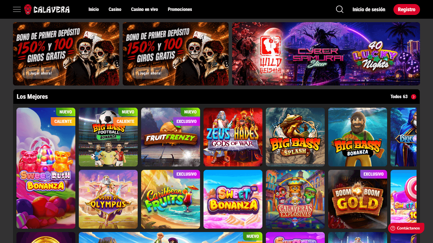 Calavera_Casino_homepage_desktop