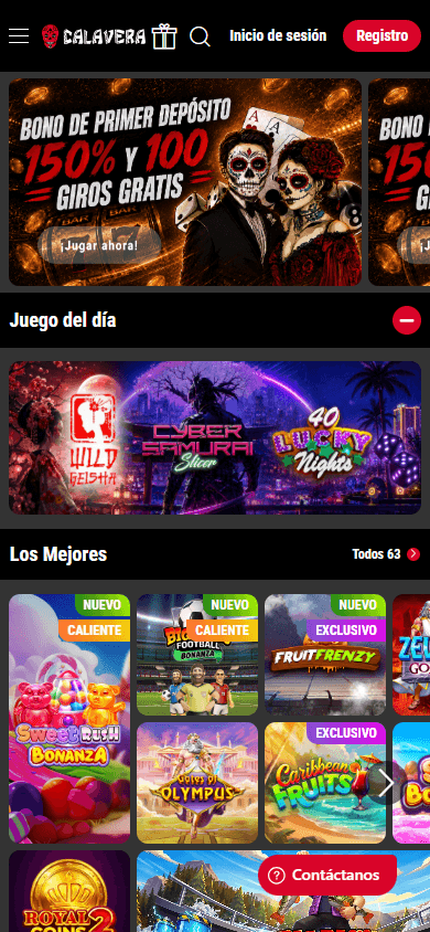 Calavera_Casino_homepage_mobile