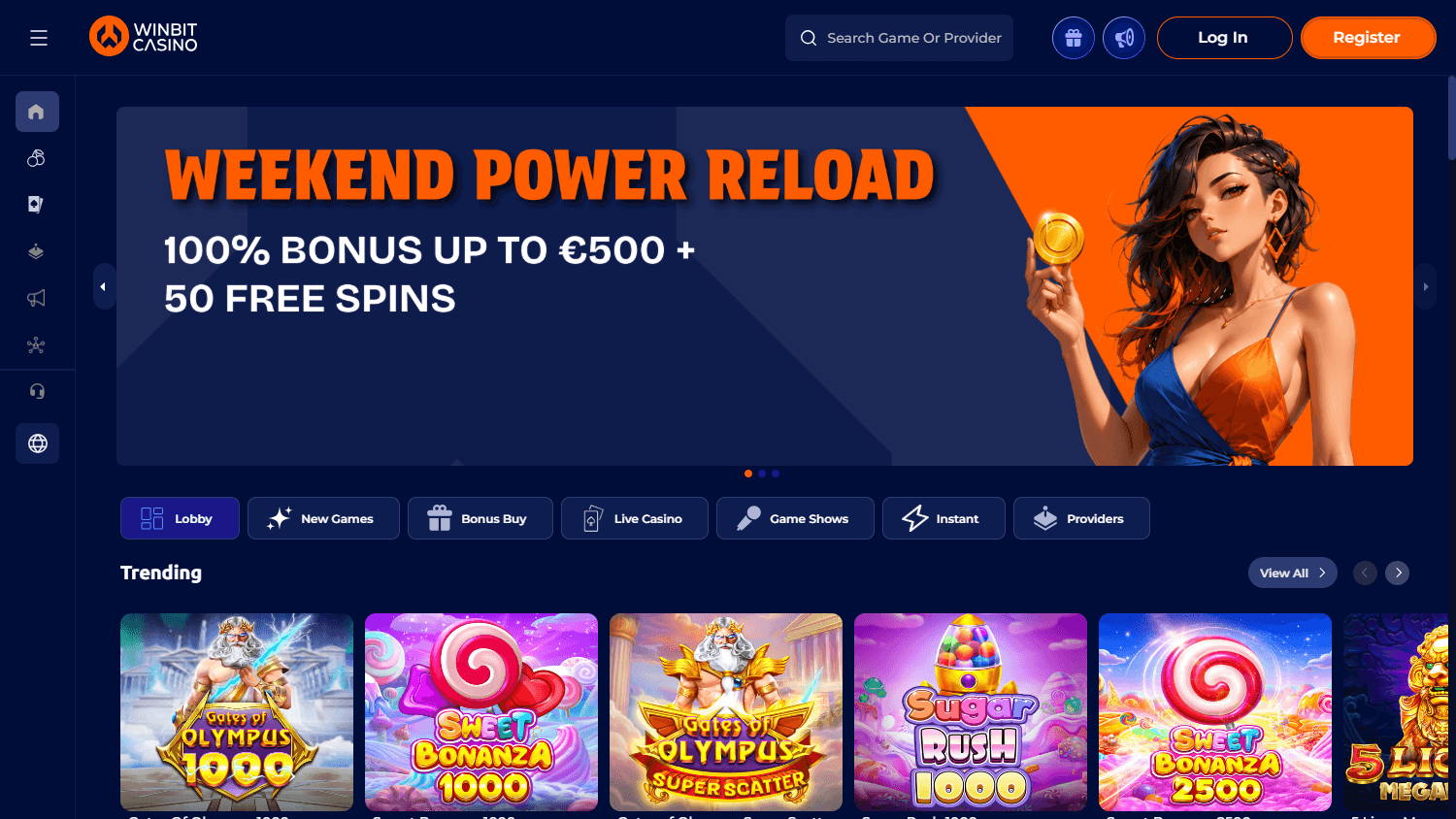 Winbit_Casino_homepage_desktop