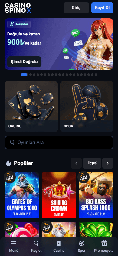Casino_Spino_homepage_mobile