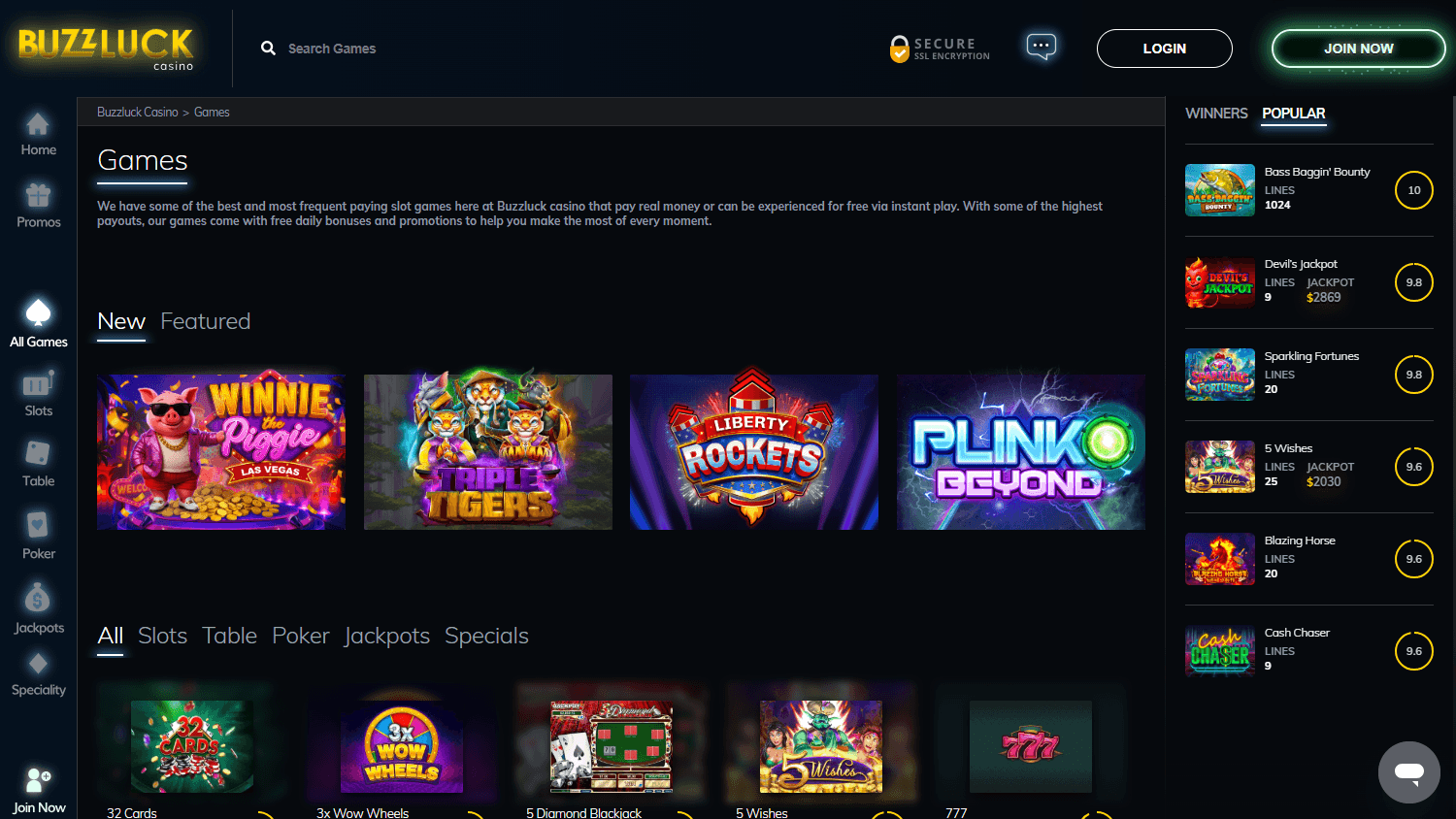 Buzzluck_Casino_game_gallery_desktop