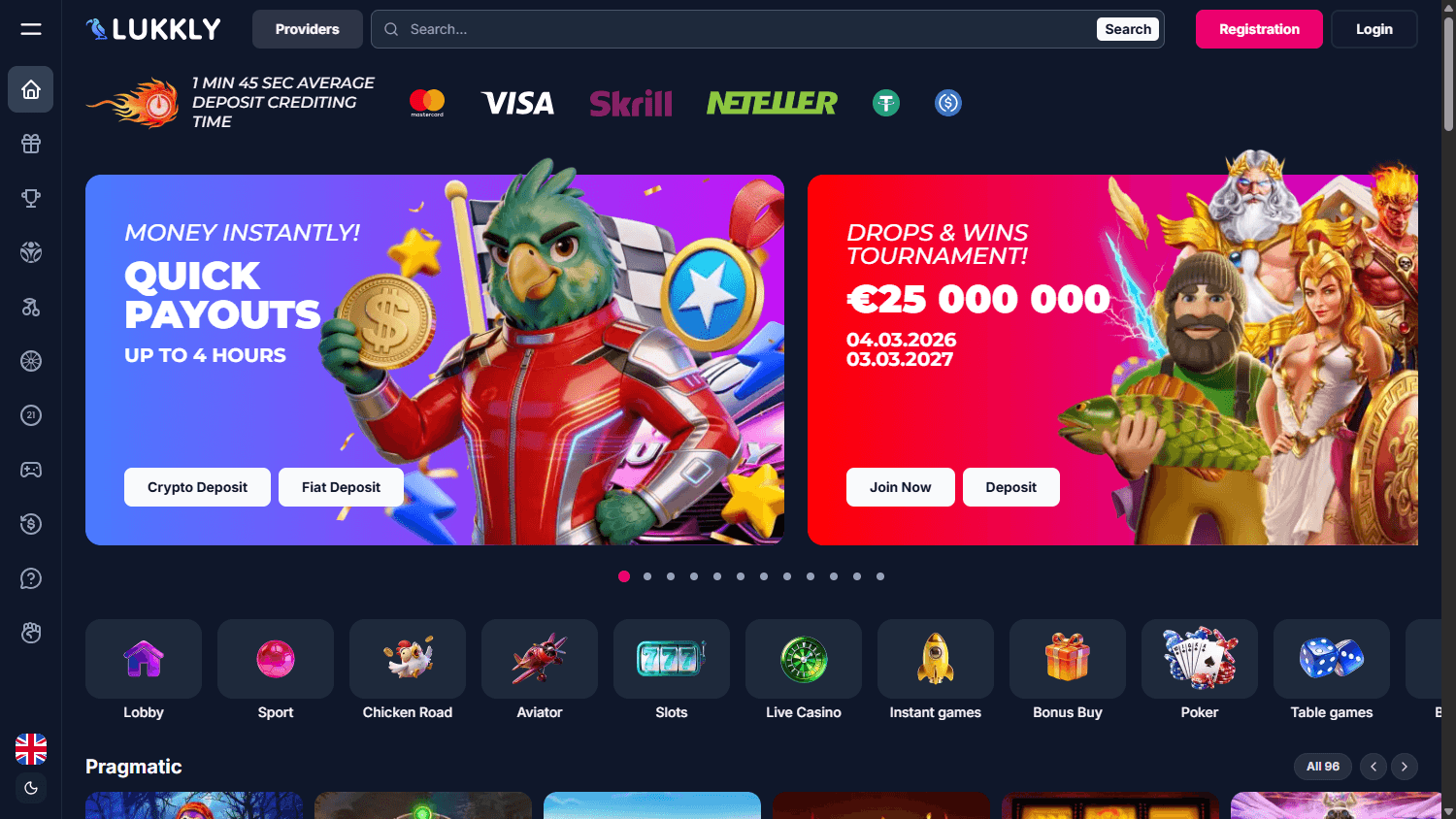 lukkly_casino_homepage_desktop