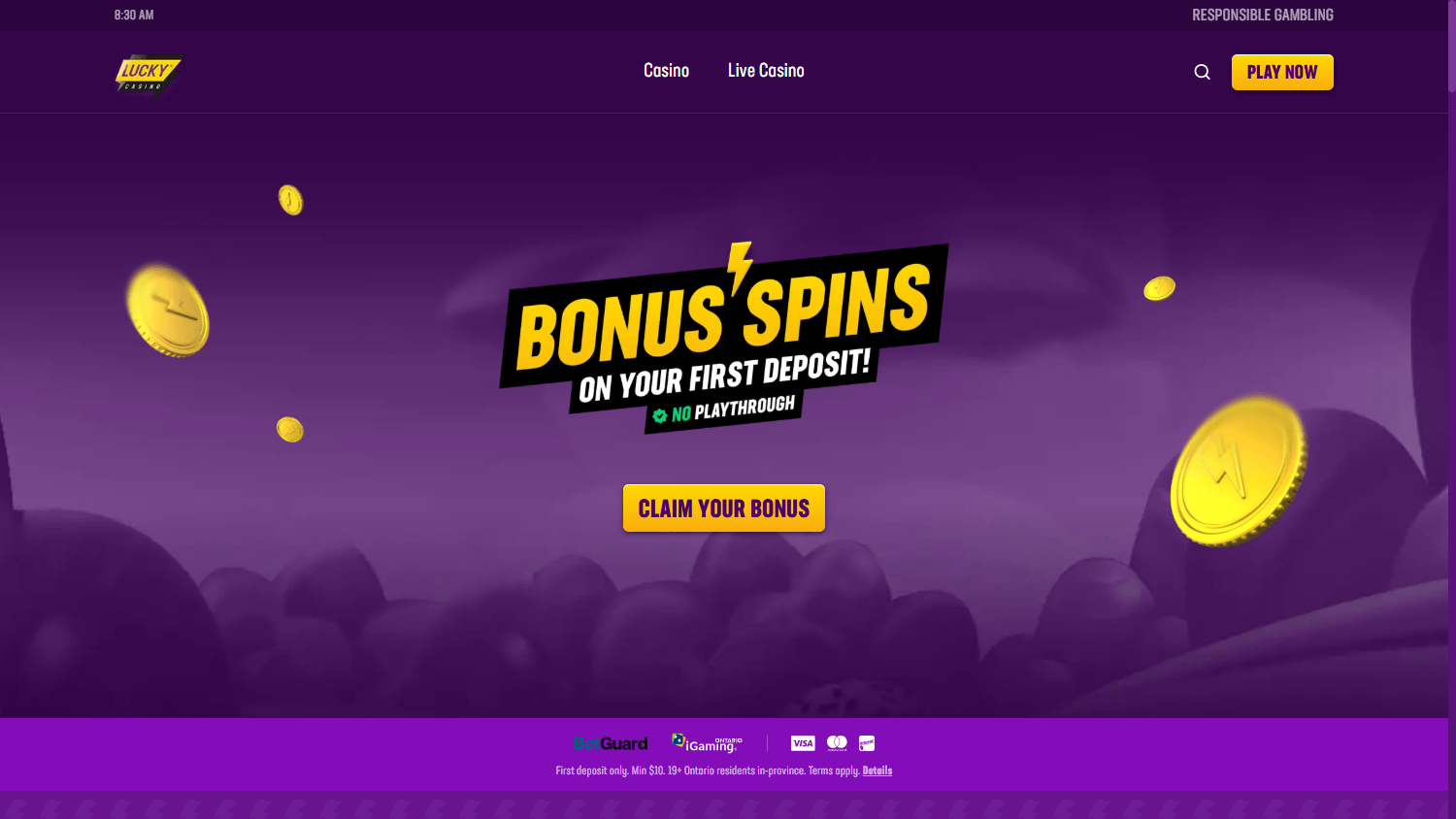 Lucky_Casino_Ontario_homepage_desktop