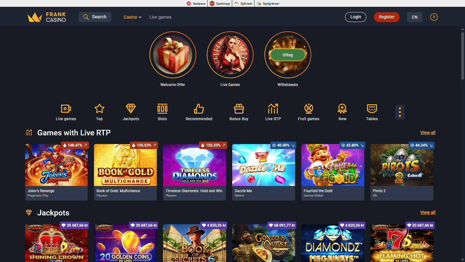 Frank_Casino_SE_homepage_desktop