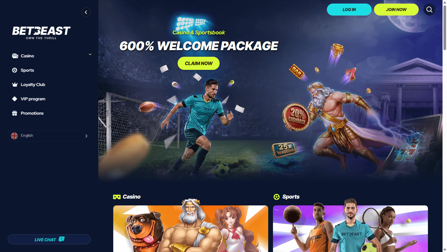 betbeast_casino_homepage_desktop