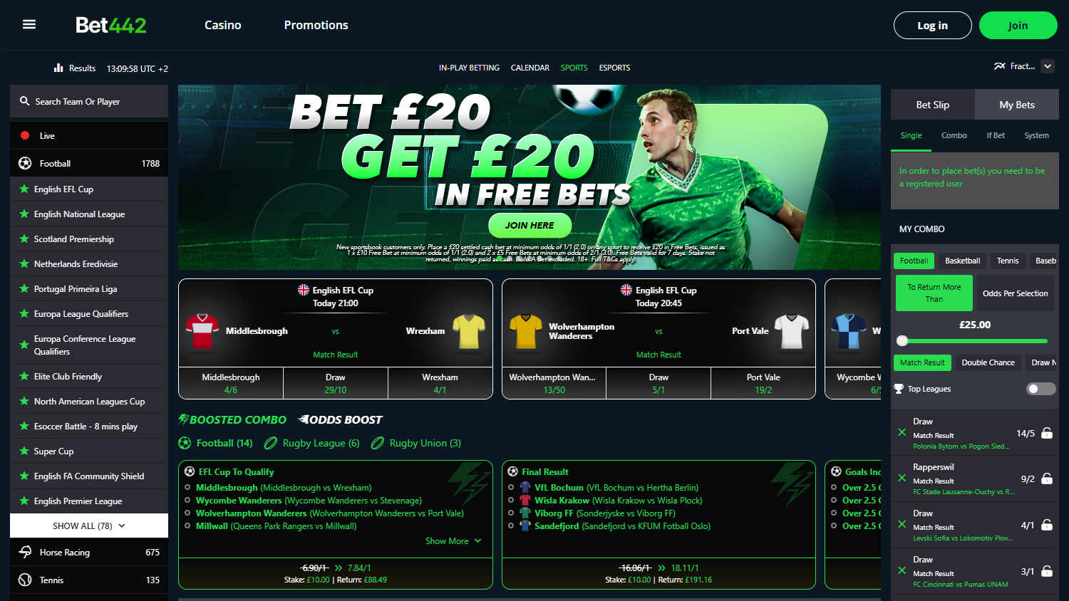Bet442_Casino_homepage_desktop