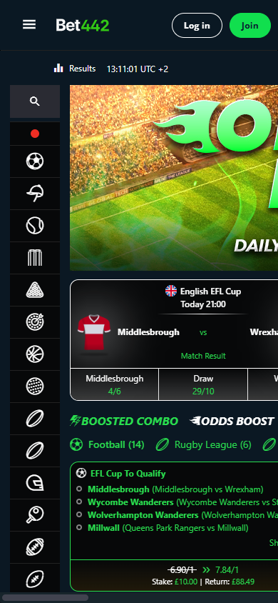 Bet442_Casino_homepage_mobile