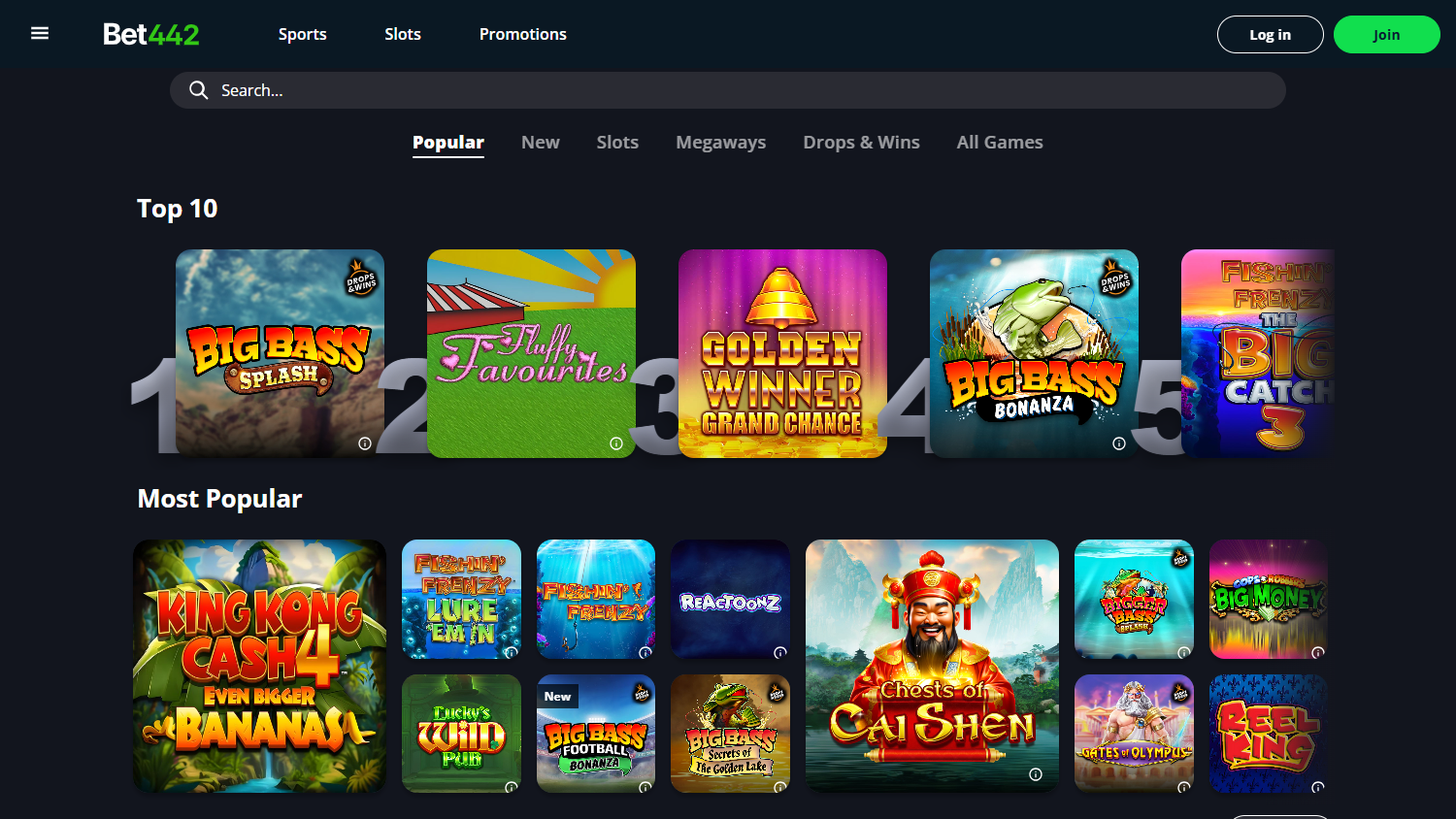Bet442_Casino_game_gallery_desktop