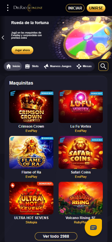 DelRio_Casino_homepage_mobile