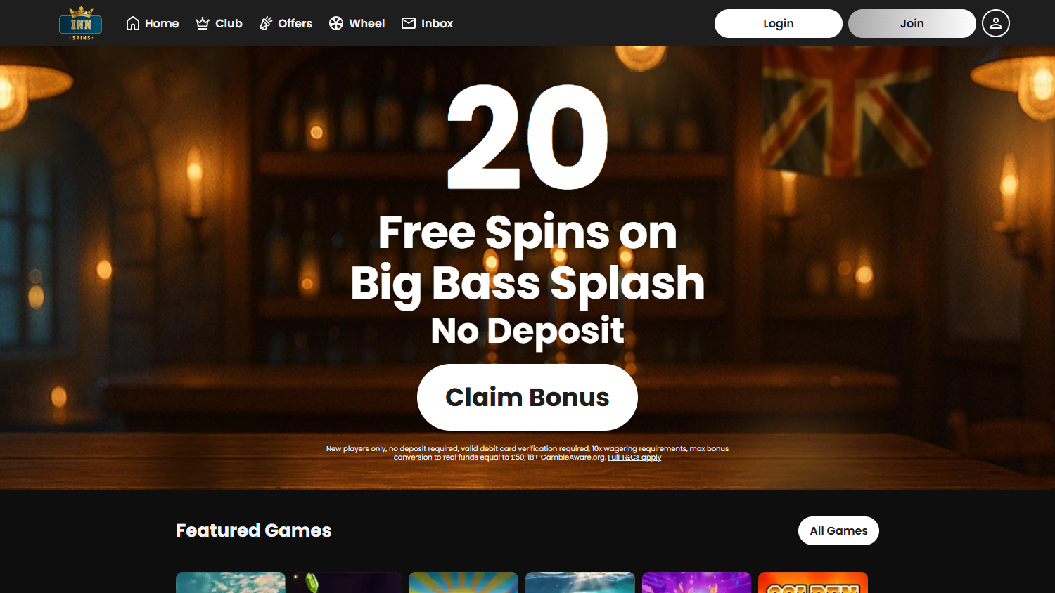 Inn_Spins_Casino_homepage_desktop