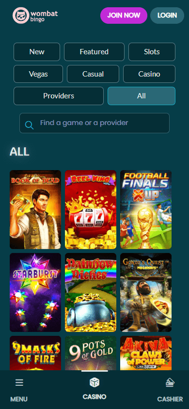 WombatBingo_Casino_game_gallery_mobile