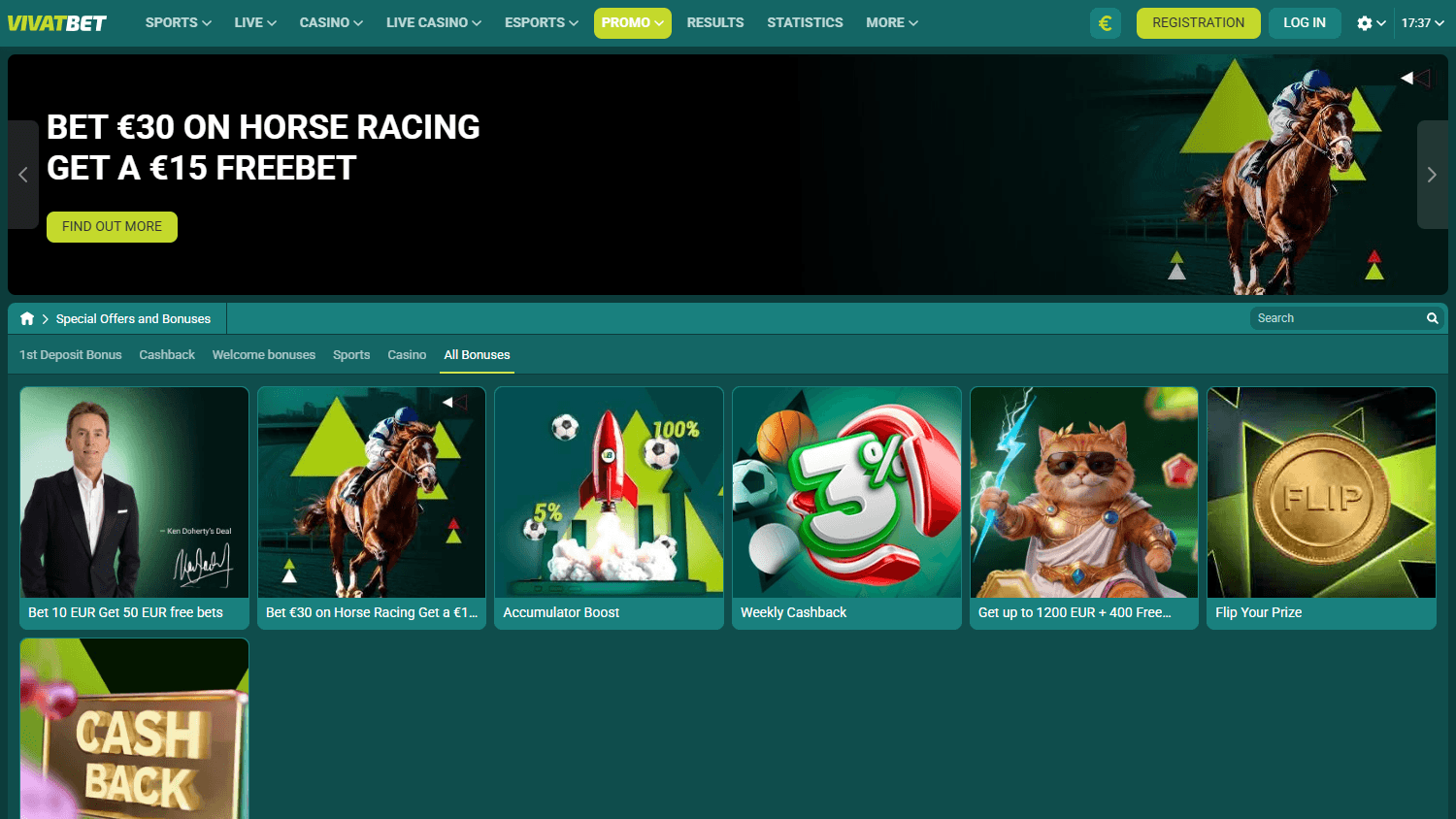 VivatBet_Casino_IE_promotions_desktop