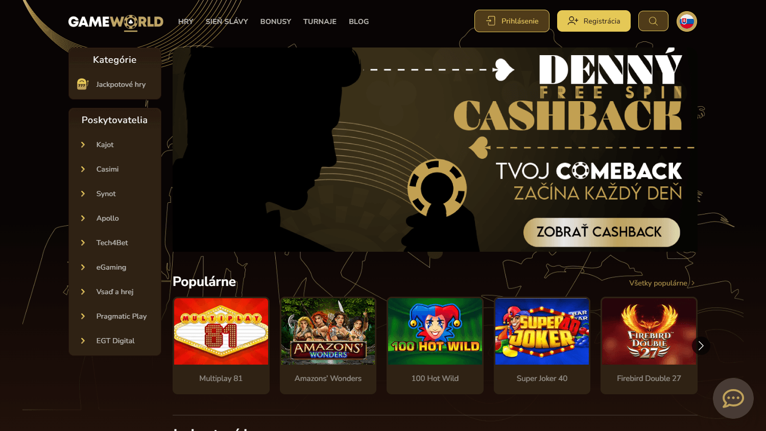 Gameworldbet.sk_Casino_homepage_desktop
