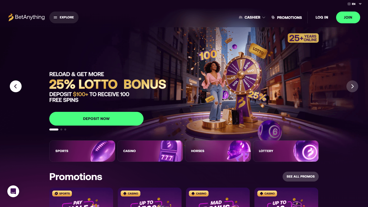 BetAnything_Casino_homepage_desktop