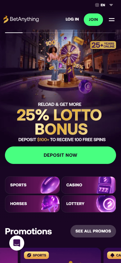 BetAnything_Casino_homepage_mobile