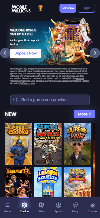 MobileMillions_Casino_homepage_mobile