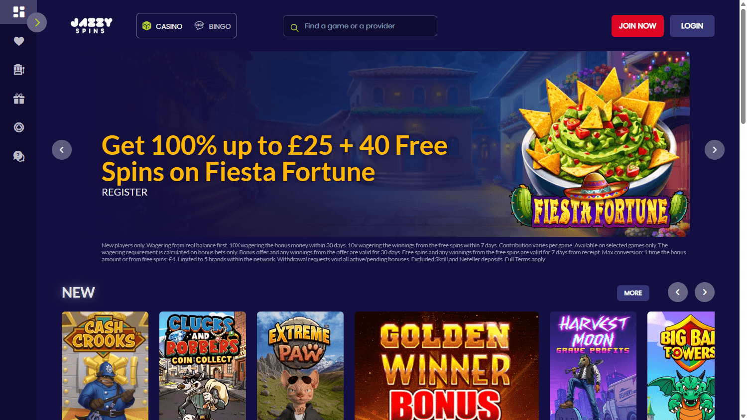 Jazzy_Spins_Casino_homepage_desktop
