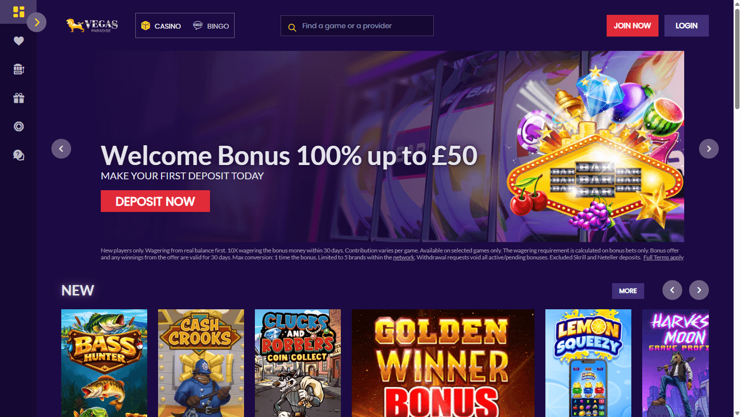 vegasparadise_casino_homepage_desktop