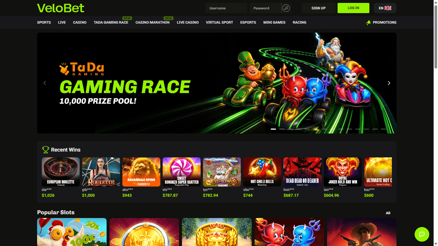 velobet_casino_homepage_desktop