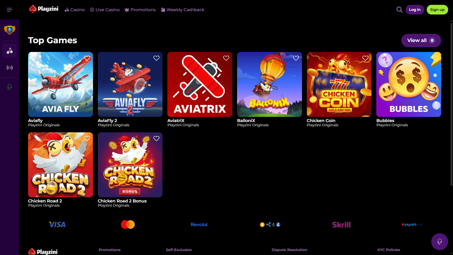 playzini_casino_homepage_desktop