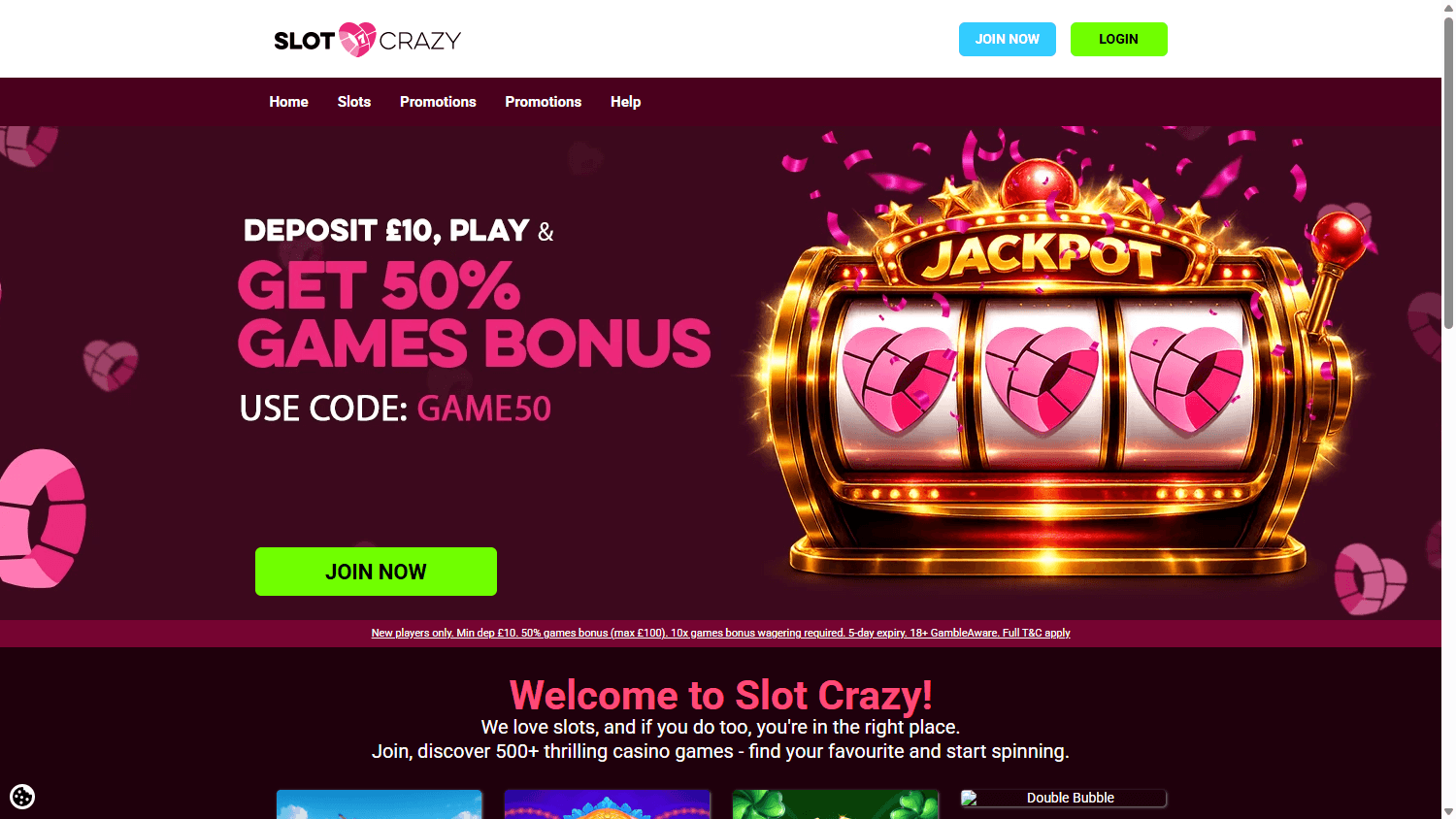 slot_crazy_casino_homepage_desktop