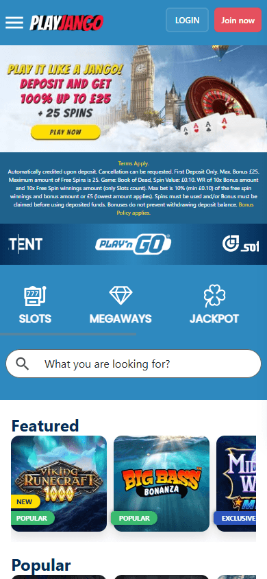 playjango_casino_uk_homepage_mobile