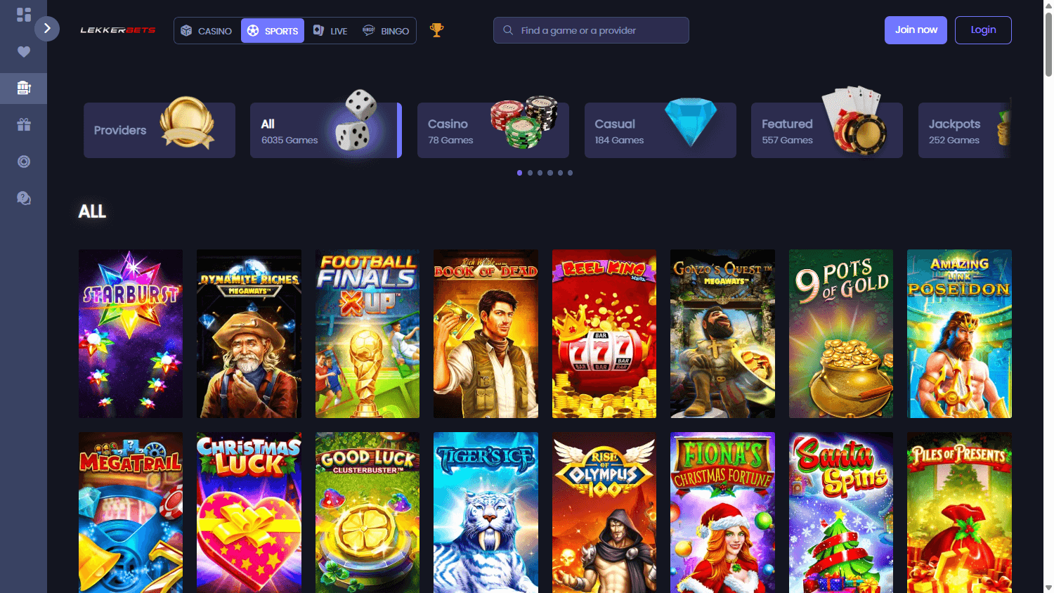 LekkerBets_Casino_game_gallery_desktop