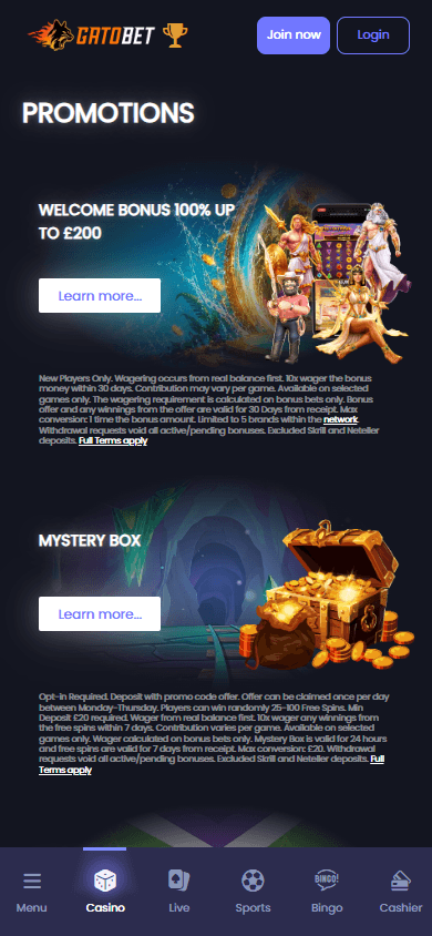 Gatobet_Casino_promotions_mobile