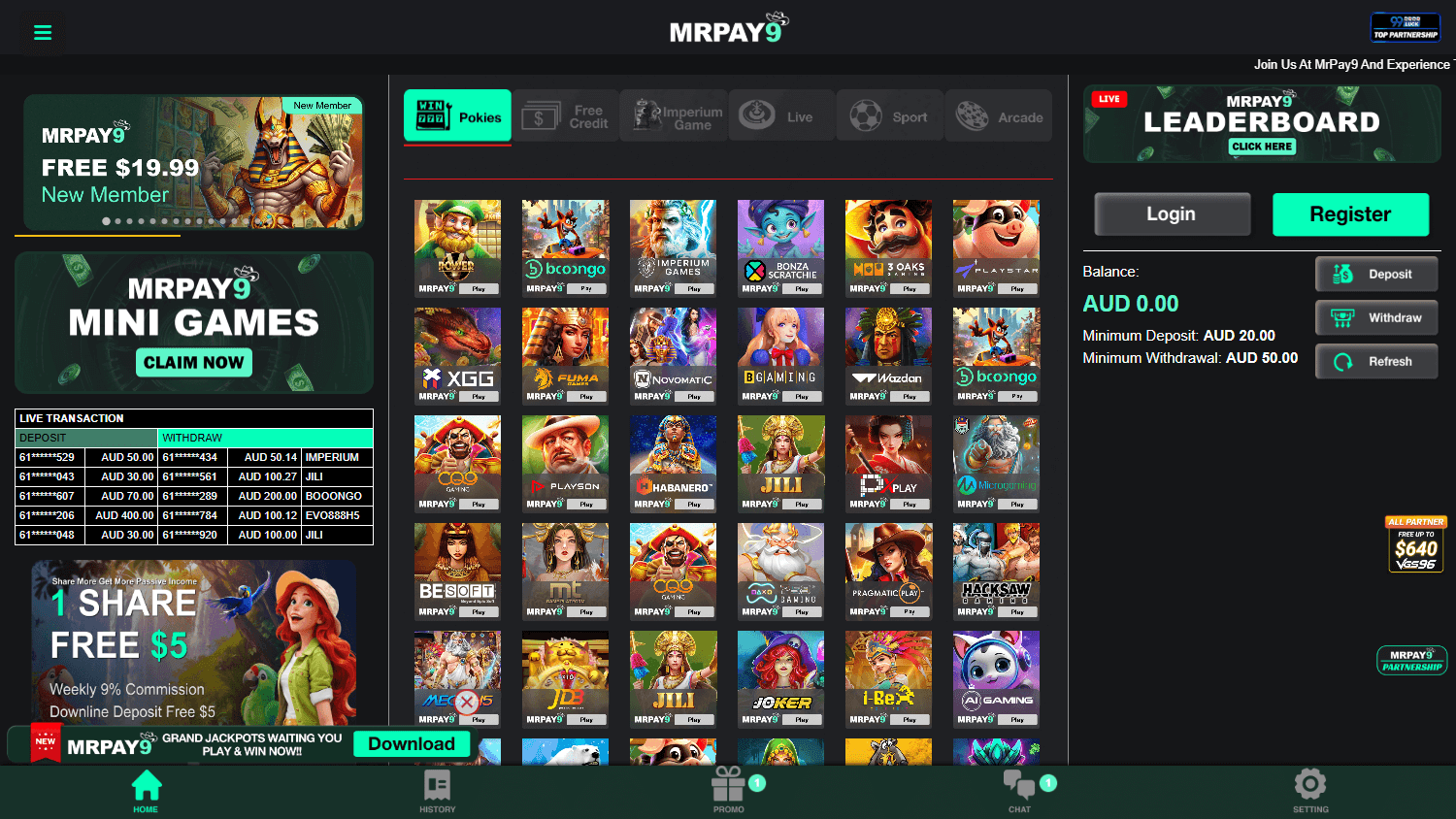 mrpay9_casino_homepage_desktop