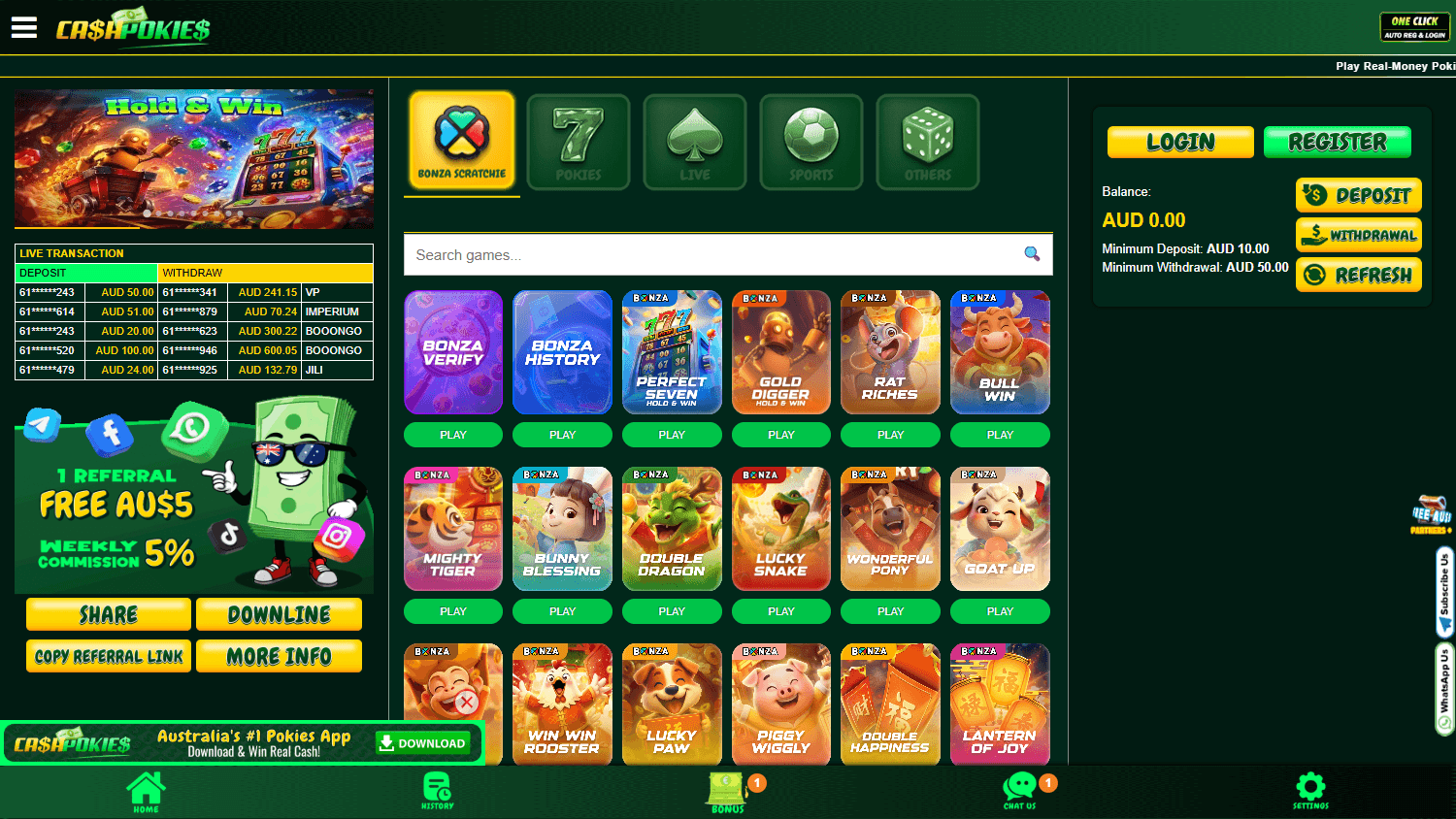 cashpokies_casino_homepage_desktop