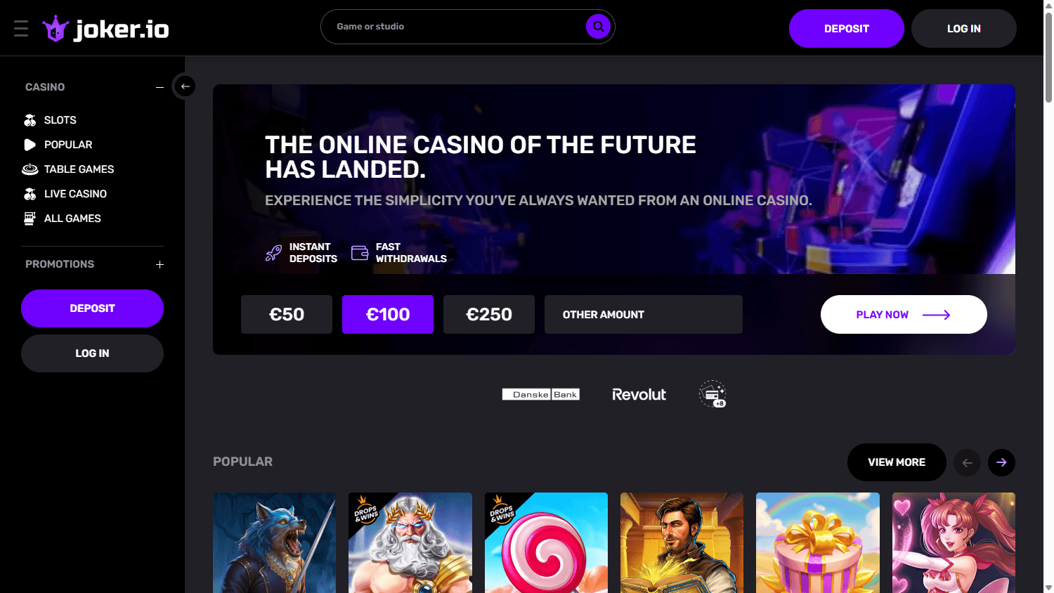 Joker.io_Casino_homepage_desktop