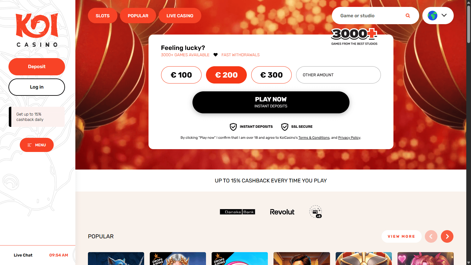 Koi_Casino_homepage_desktop