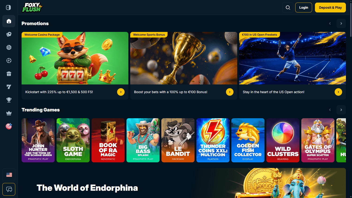 foxyflush_casino_homepage_desktop