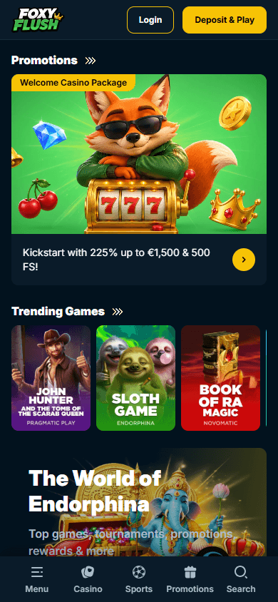 foxyflush_casino_homepage_mobile
