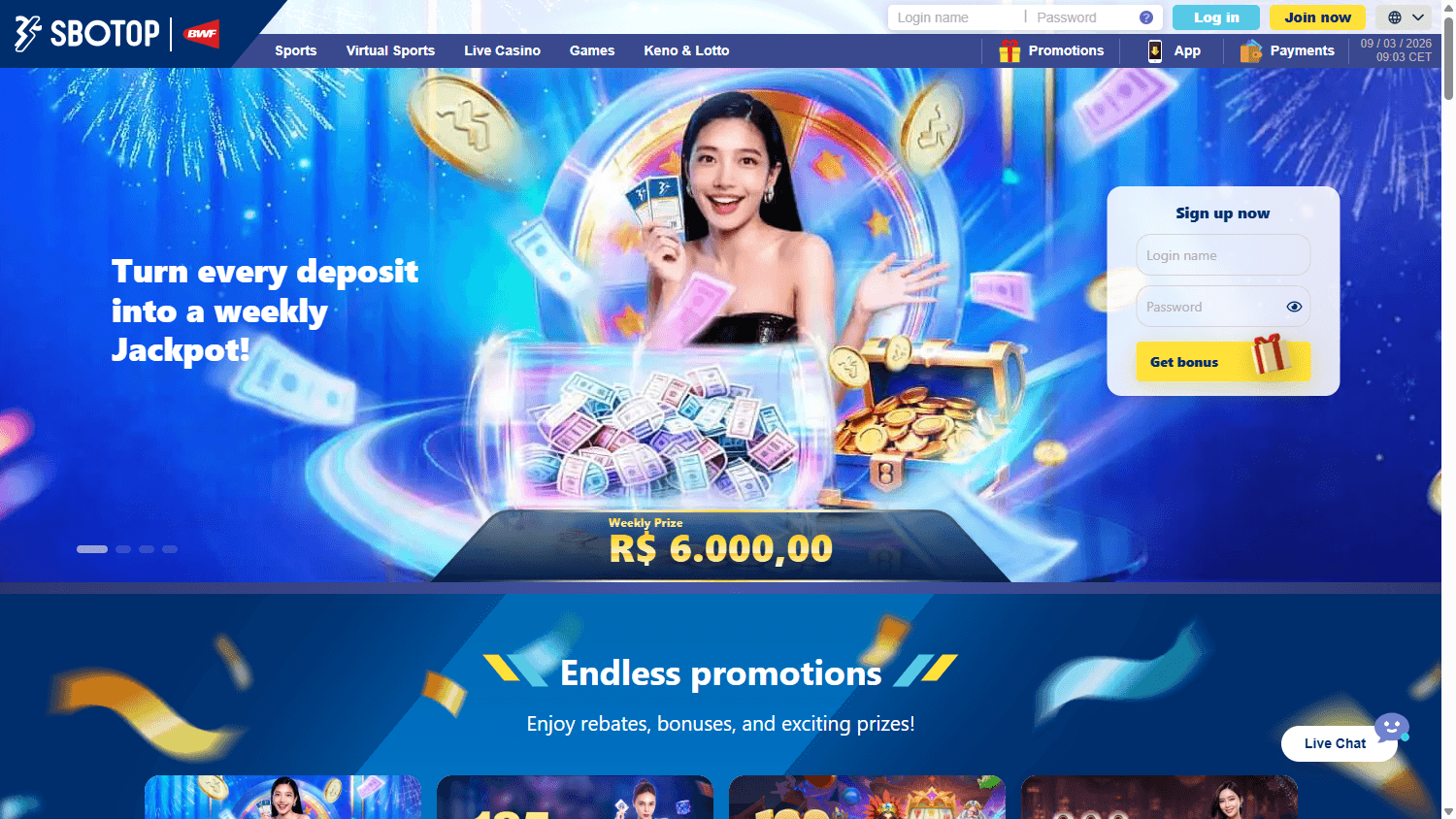 SBOTOP_Casino_homepage_desktop