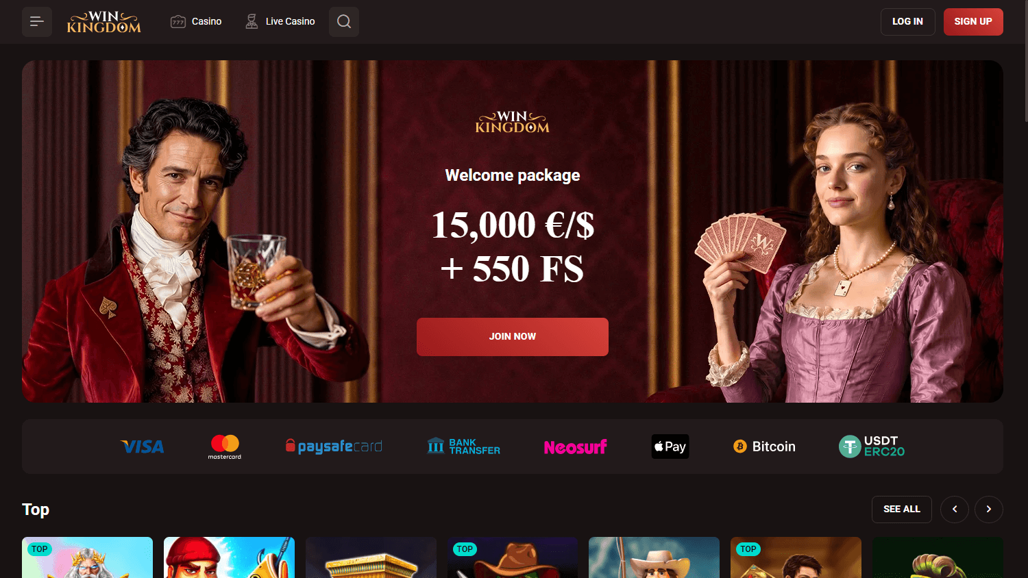 win_kingdom_casino_homepage_desktop
