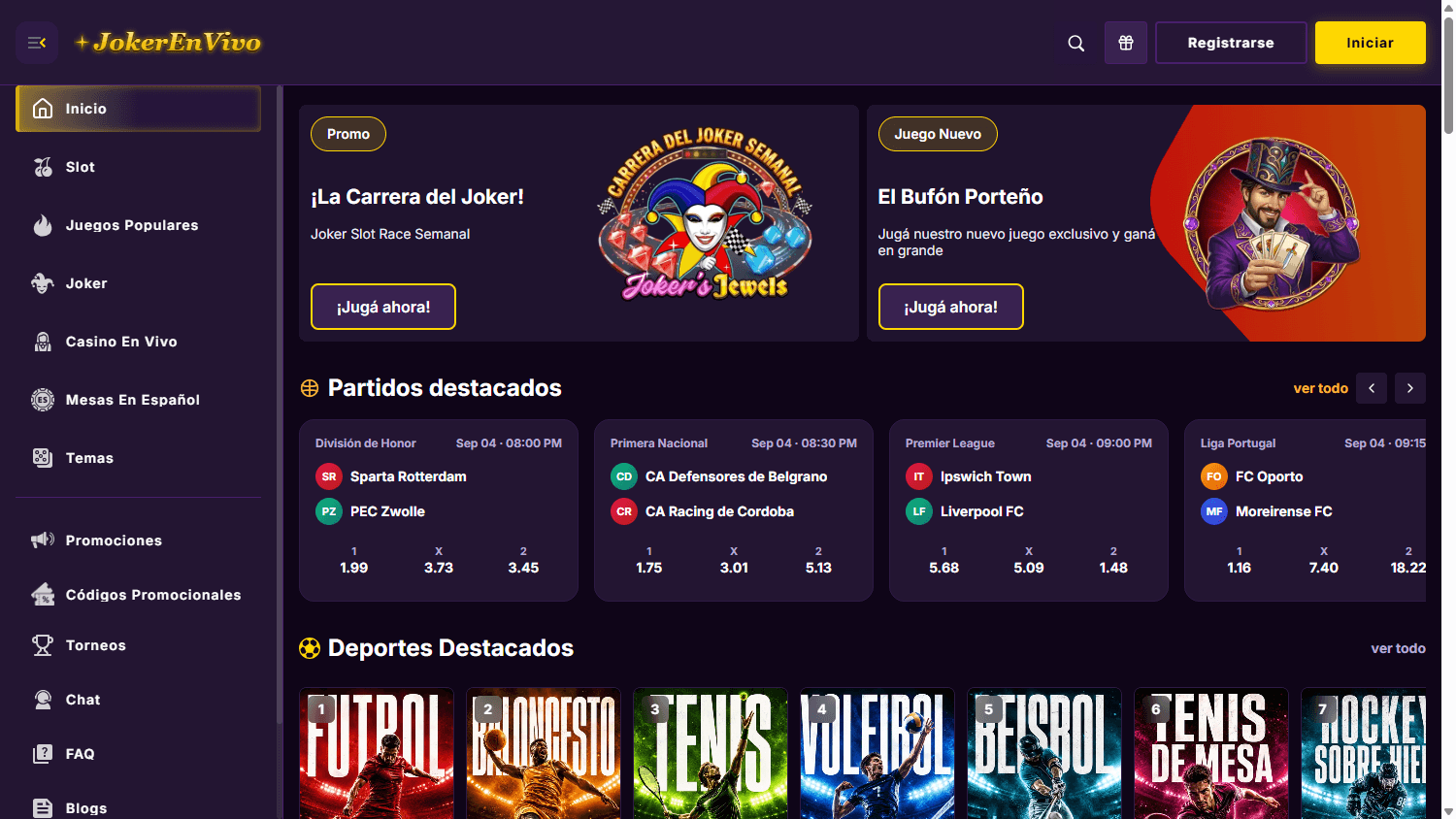 jokerenvivo_casino_homepage_desktop