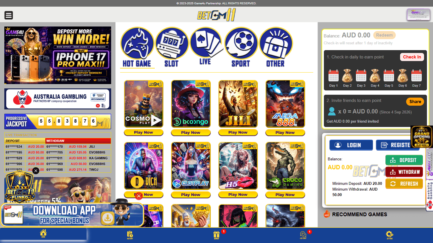 betgm11_casino_homepage_desktop