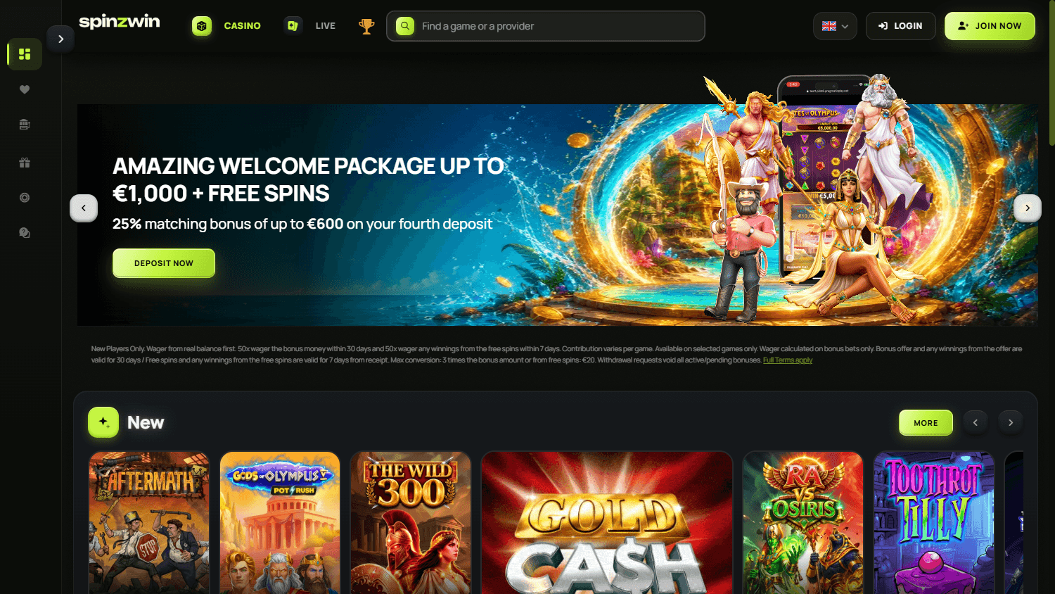 spinzwin_casino_homepage_desktop