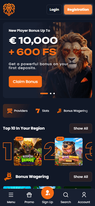 luckylion_casino_homepage_mobile