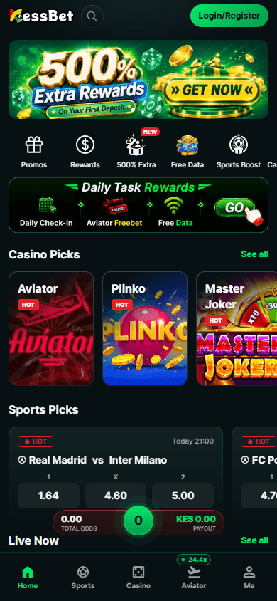 kessbet_casino_homepage_mobile