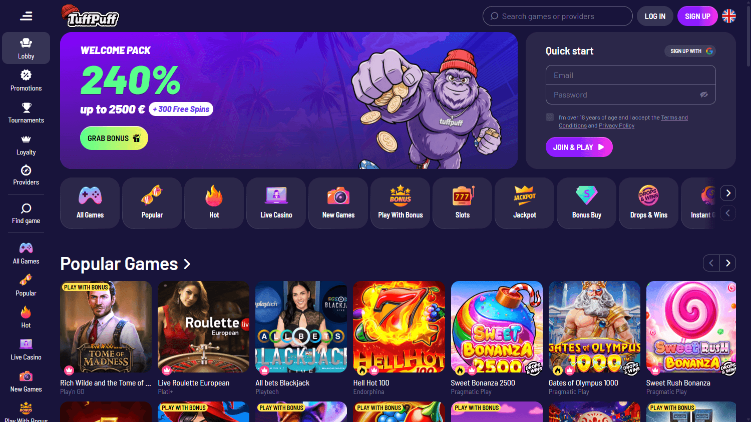 tuffpuff_casino_homepage_desktop