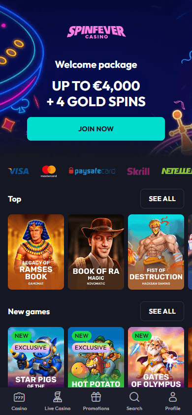 Spin_Fever_Casino_homepage_mobile